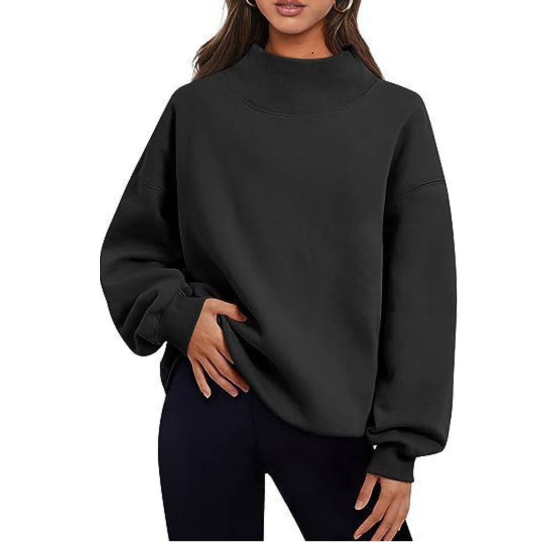LESLY™ - Felpa Donna Oversized con Collo Alto e Maniche Lunghe" 

Rewritten: "Felpa Oversized Femminile LESLY™ con Collo Alto e Maniche Lunghe