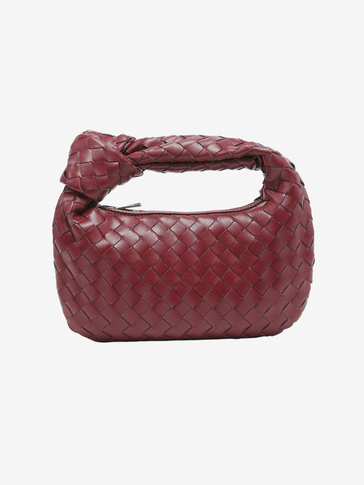 Mini Borsa con Manico Intrecciato in Marigold