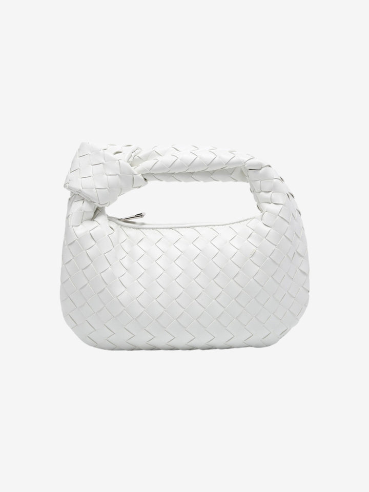 Mini Borsa con Manico Intrecciato in Marigold