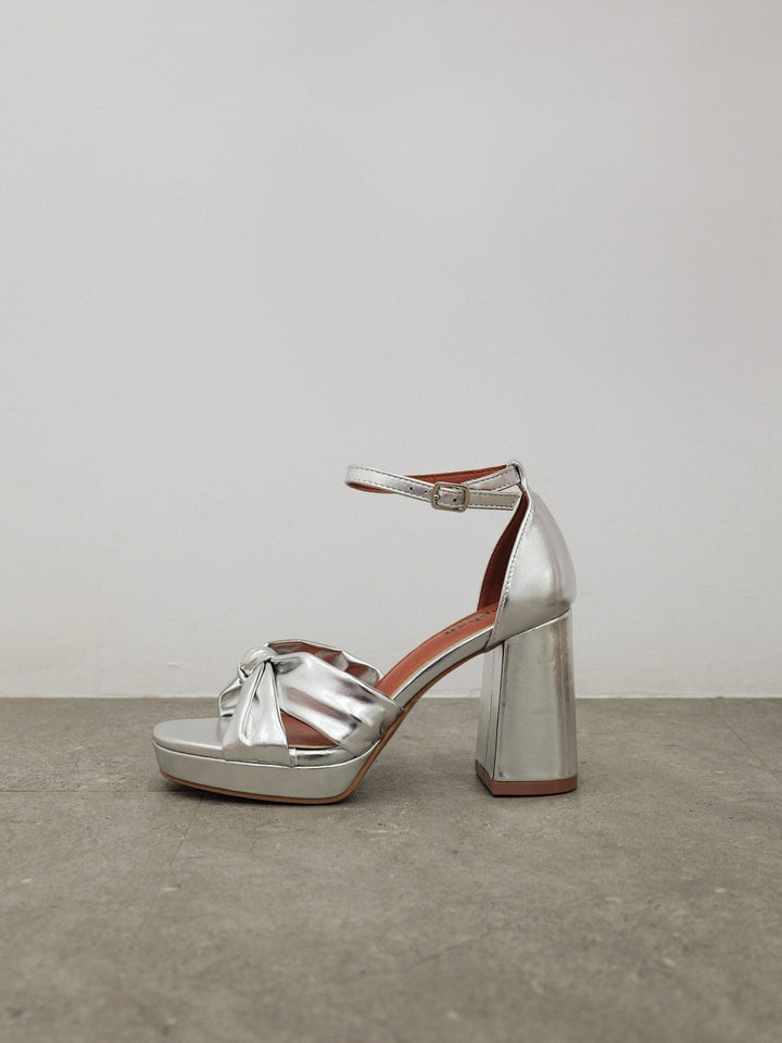 Scarpe con Plateau Argentate