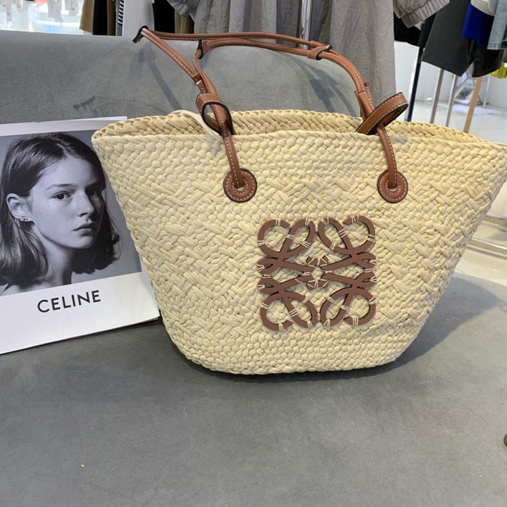 Le Borse "Riviera" — Cesto Intrecciato in Raffia
