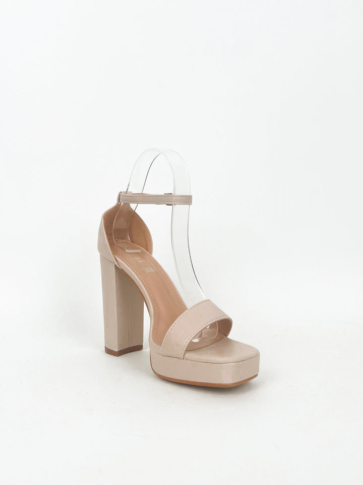 Sandali a fascia con tacco nude