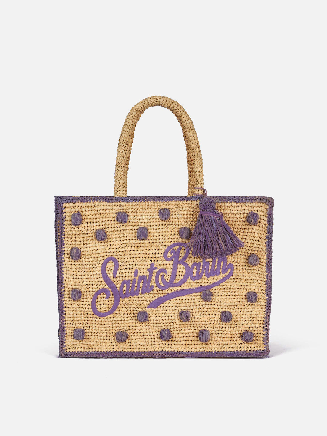 Colette Polka Dot Raffia Sponge Bag