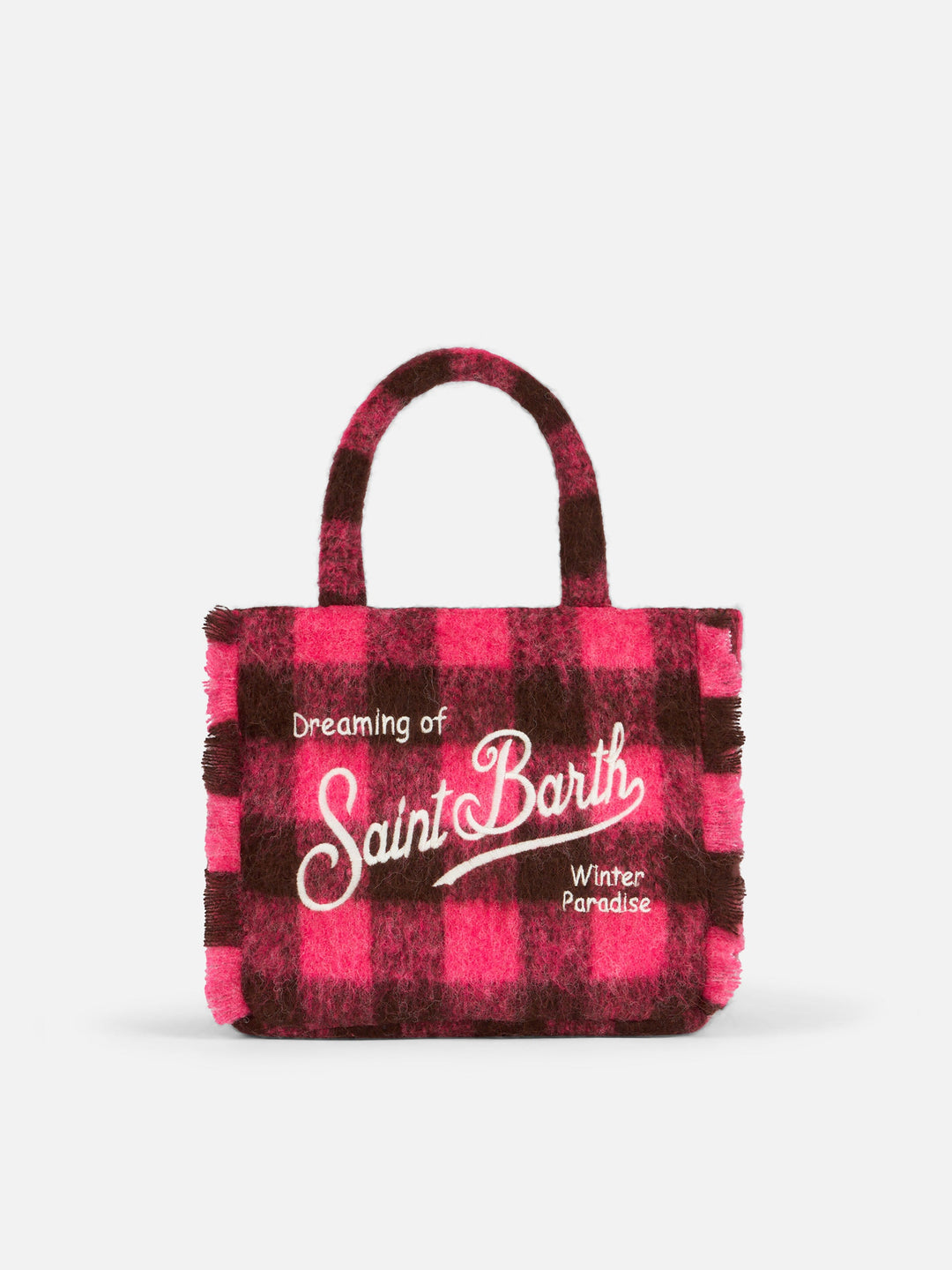 Colette Classic Check Bag in Fuchsia and Brown