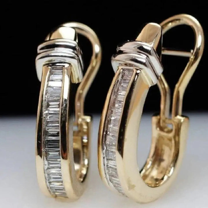 Orecchini vintage in oro con diamanti