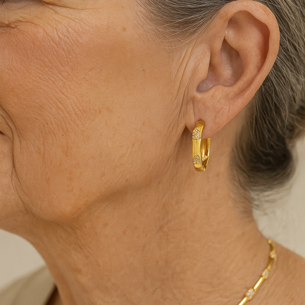 Orecchini vintage in oro a fiore