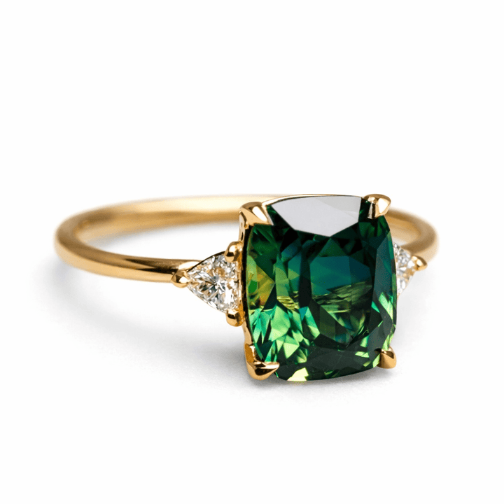 Chance – Anello in oro con zirconia verde