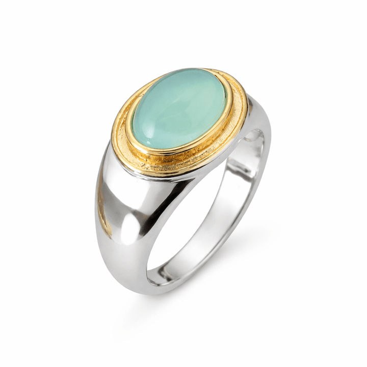 GABI - Anello Vintage con Granato Verde