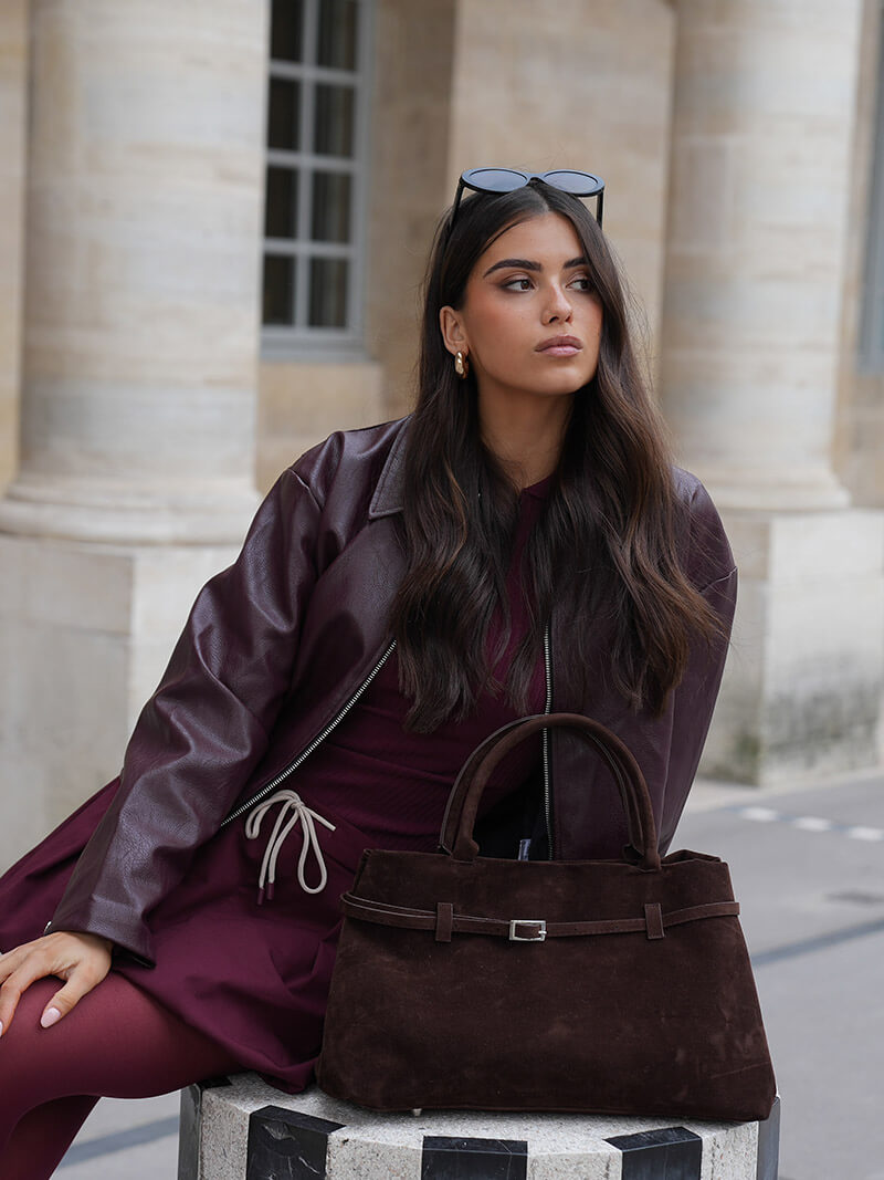 Rosalia - Borsa in pelle scamosciata