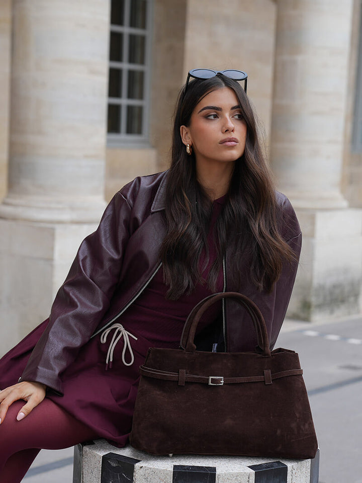Rosalia - Borsa in pelle scamosciata