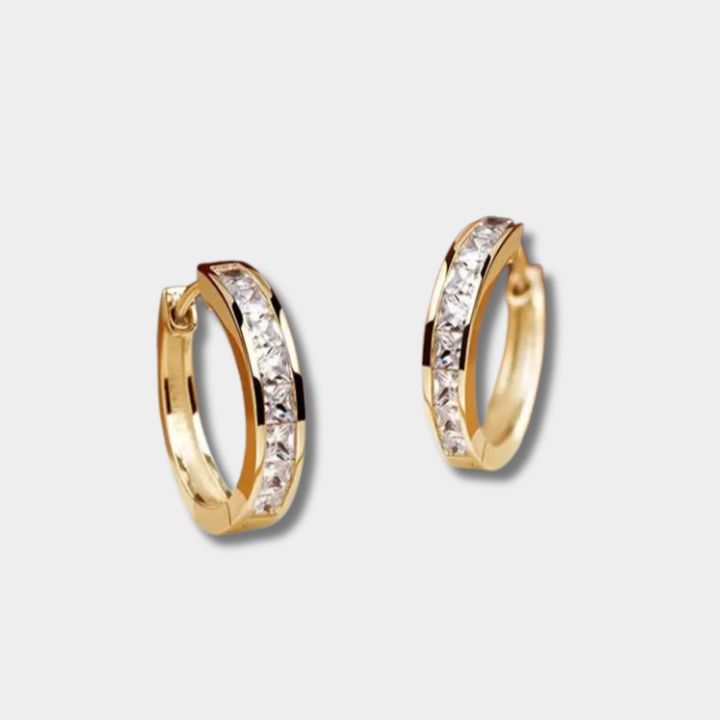 Paolina - Eleganti orecchini in oro e cristallo
