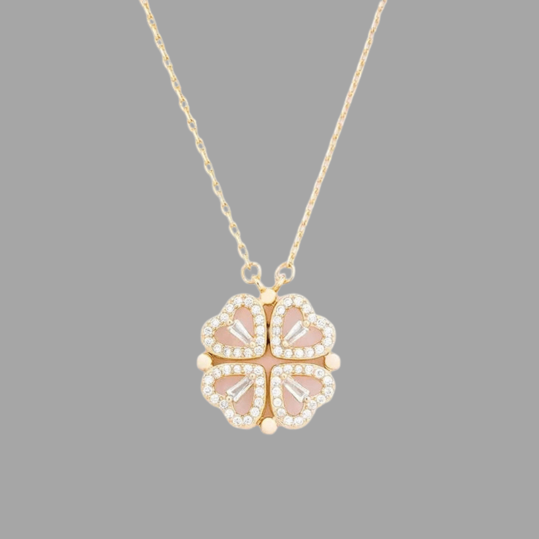 Elegante collana a forma di cuore portafortuna