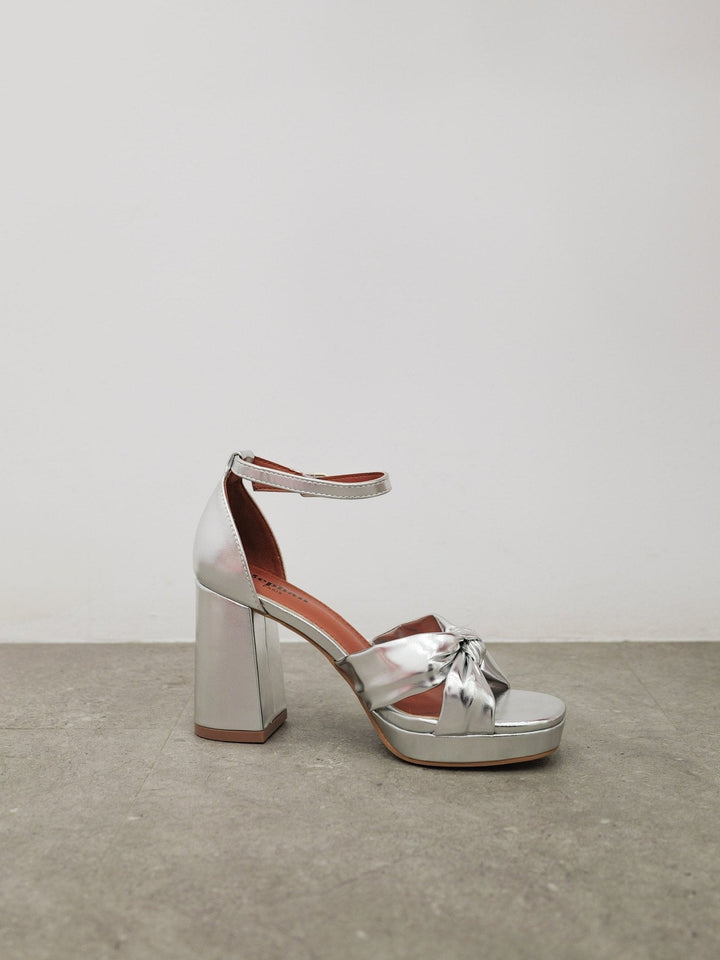 Scarpe con Plateau Argentate