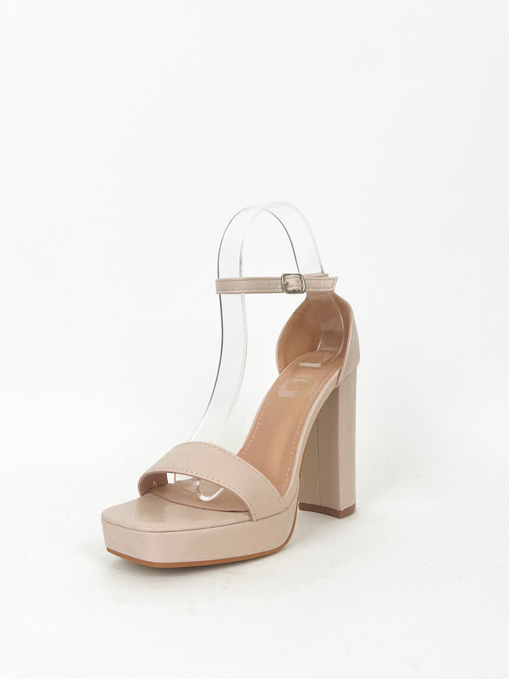 Sandali a fascia con tacco nude