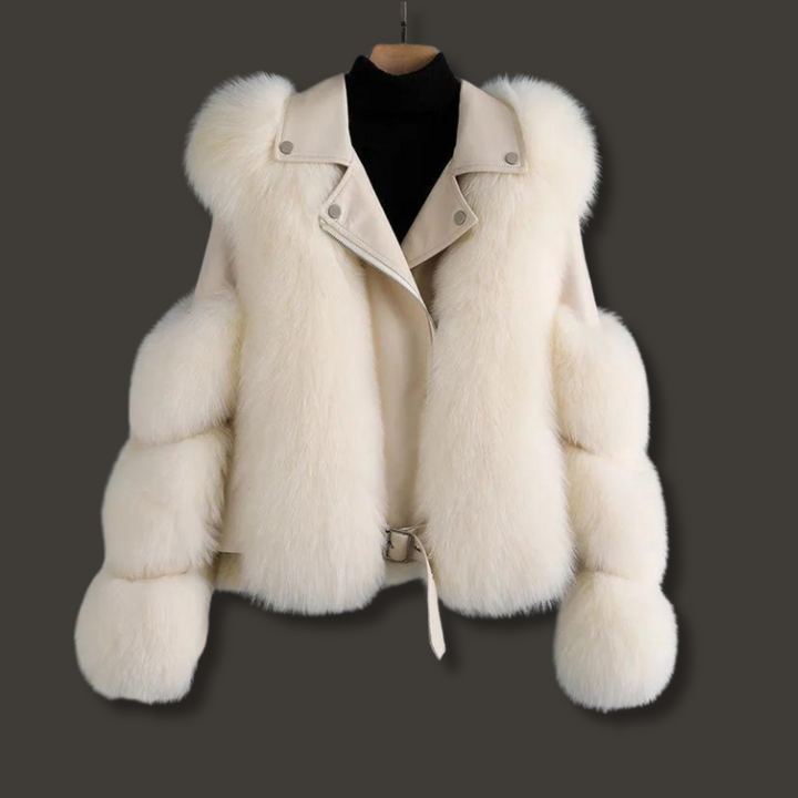Giacca in Pelle con Fodera in Pelliccia Bria