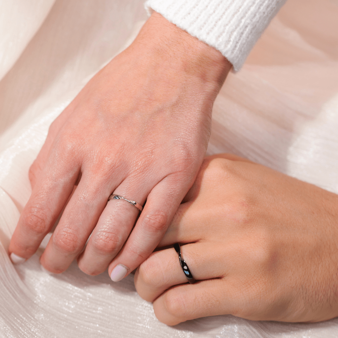 Set di Anelli Promessa d'Amore – Anelli Abbinati per Coppie