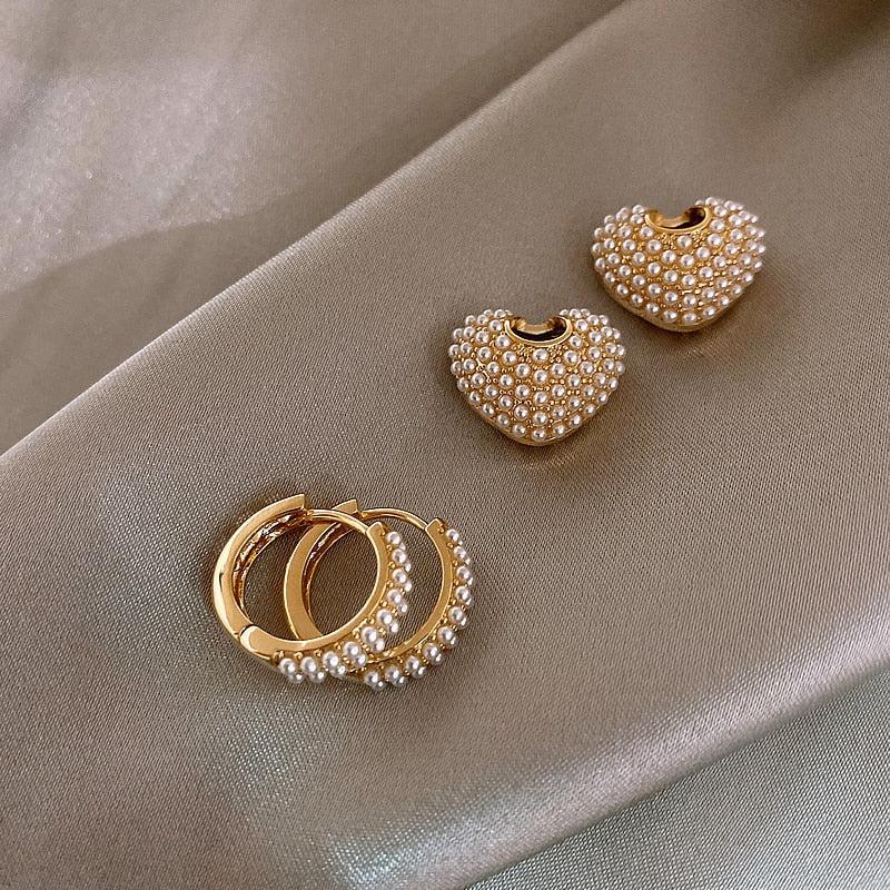 Gold “Perles d'Amour” Hoop Earrings