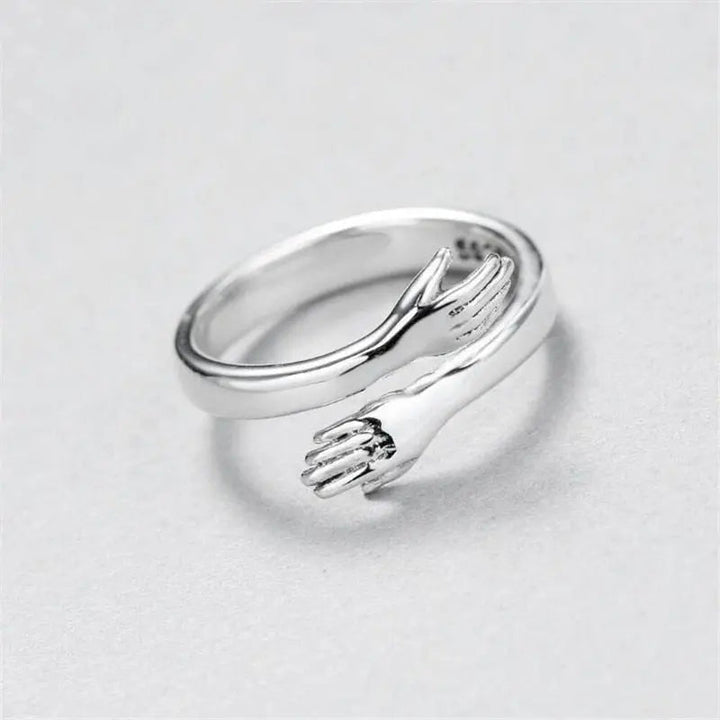Adjustable Silver “Embrace” Style Ring