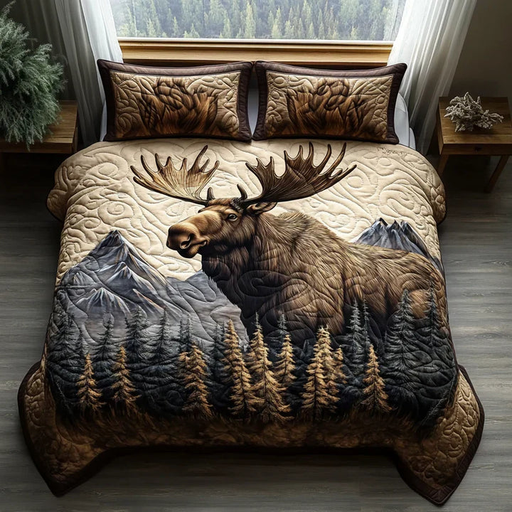 Set di biancheria da letto trapuntata in 3 pezzi - Animali della Foresta