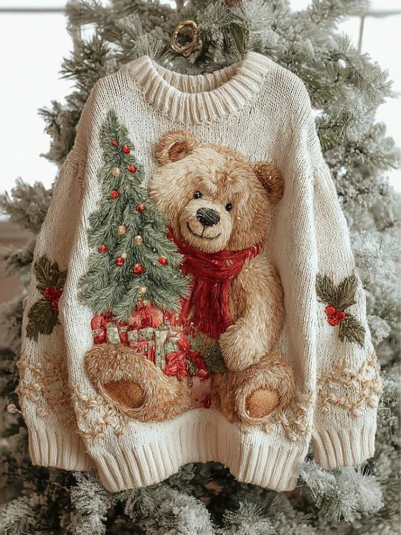 ANA | MAGLIONE NATALIZIO CON ORSO DI PELUCHE