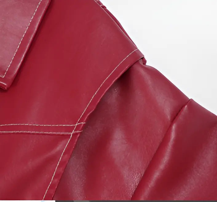 Giacca Casual Oversize in Pelle