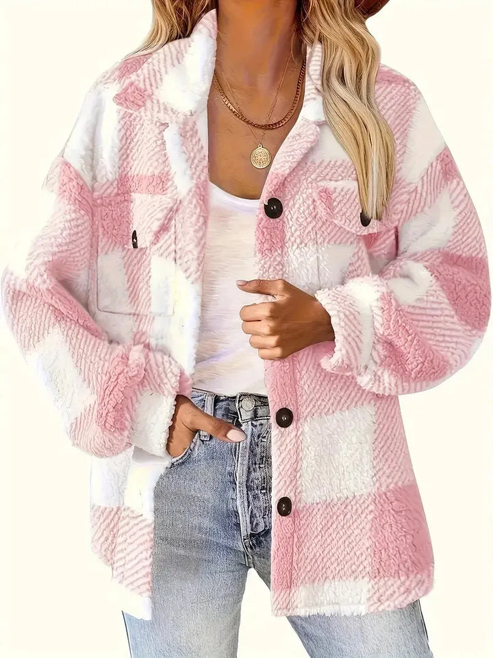 Martin | Elegante Giacca in Fleece a Motivo Quadri