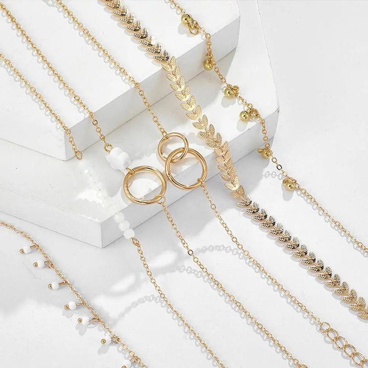 Set di braccialetti boho dorati