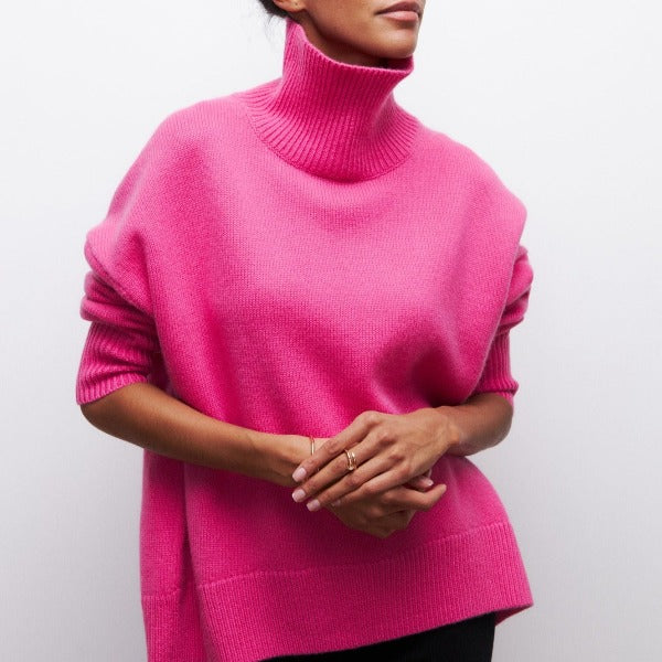 Margot - Maglione a Collo Alto in Maglia