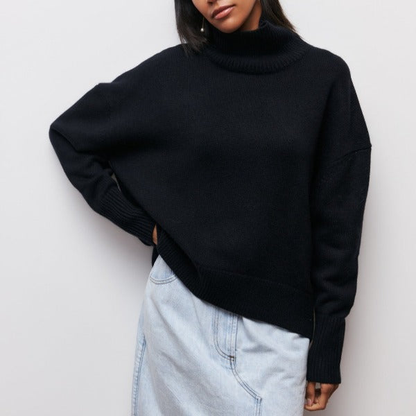 Margot - Maglione a Collo Alto in Maglia