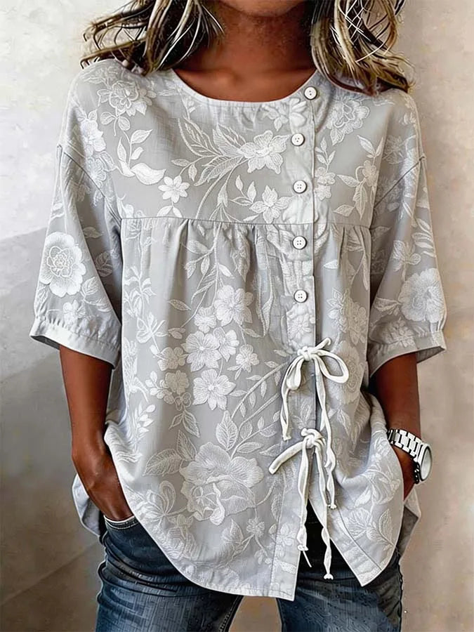 Celestina | Camicetta floreale elegante
