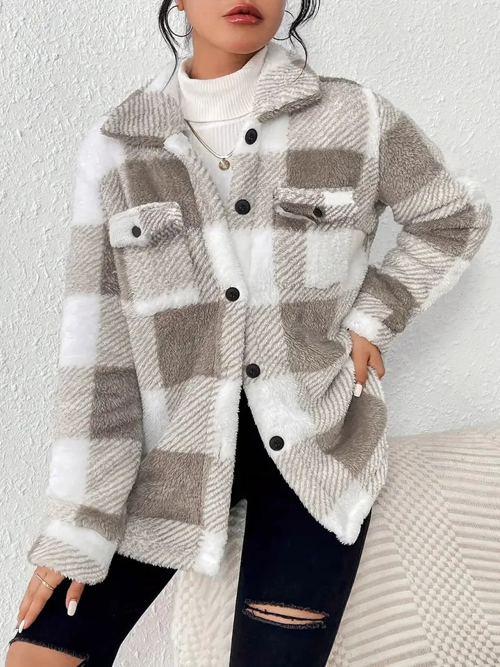 Martin | Elegante Giacca in Fleece a Motivo Quadri