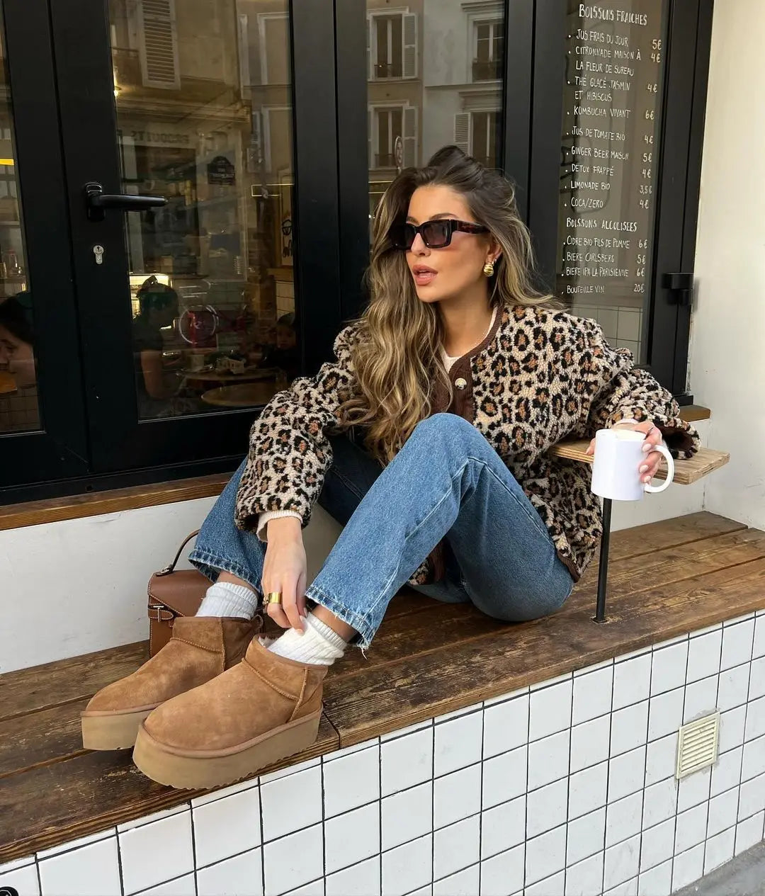 Miriam - Elegant Leopard Print Cardigan