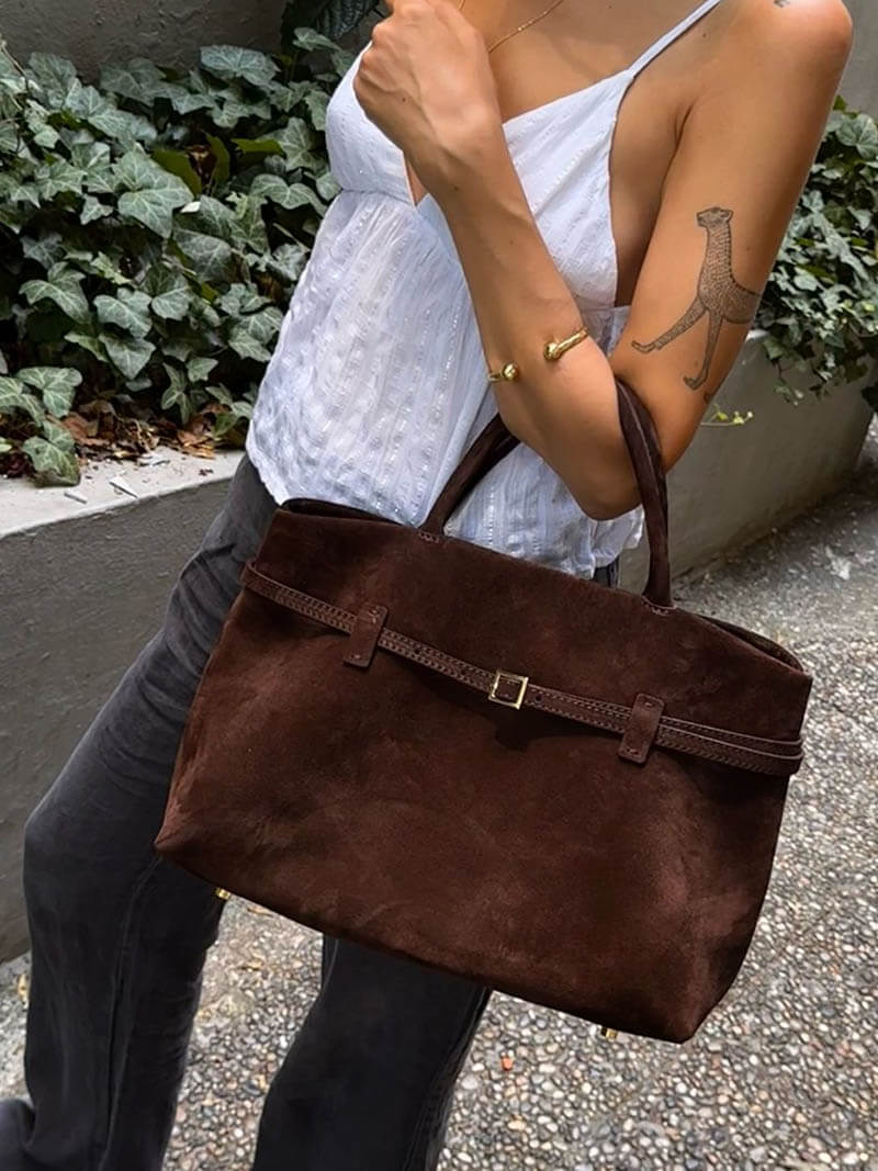 Rosalia - Borsa in pelle scamosciata