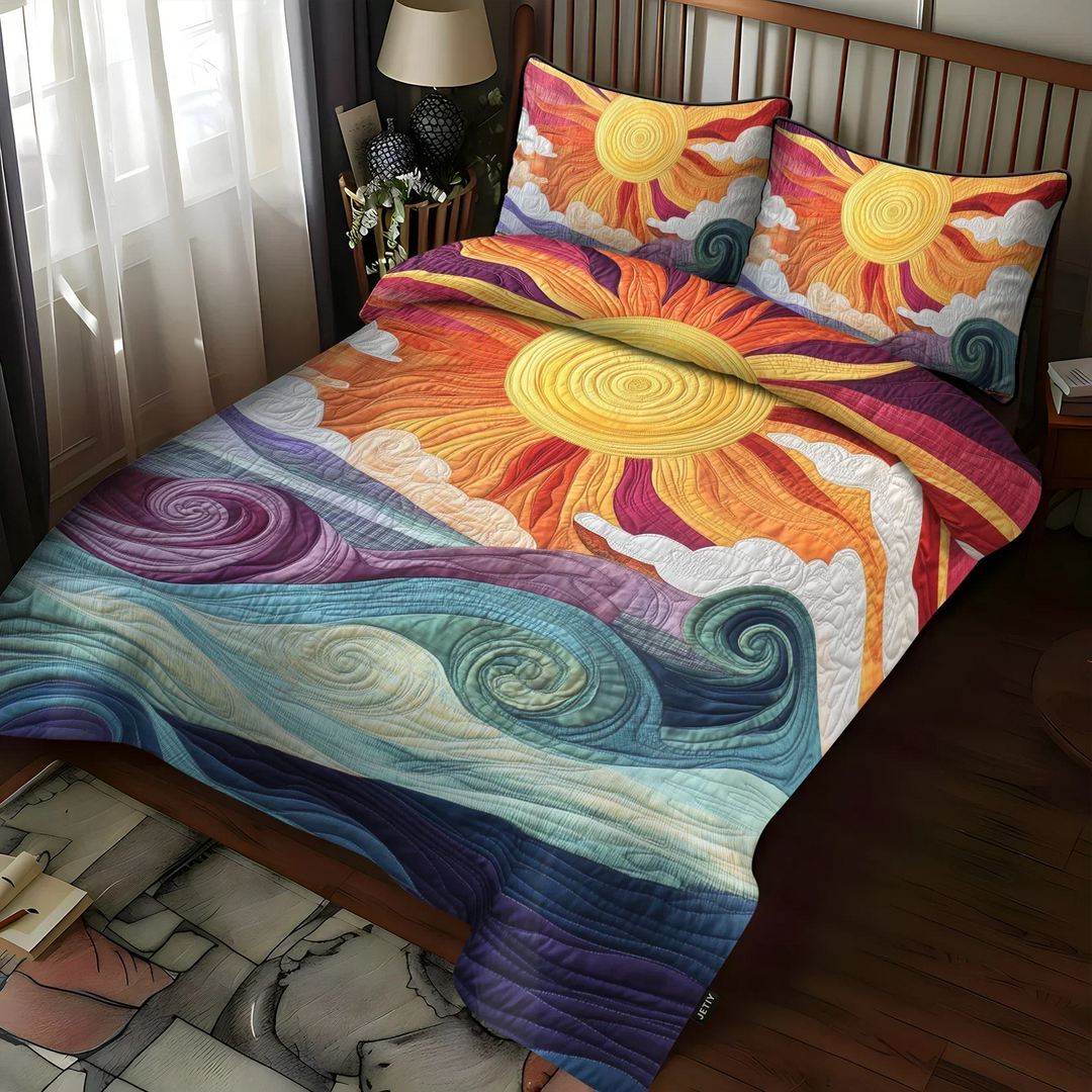 Set di biancheria da letto trapuntata in 3 pezzi - Fascino Solare