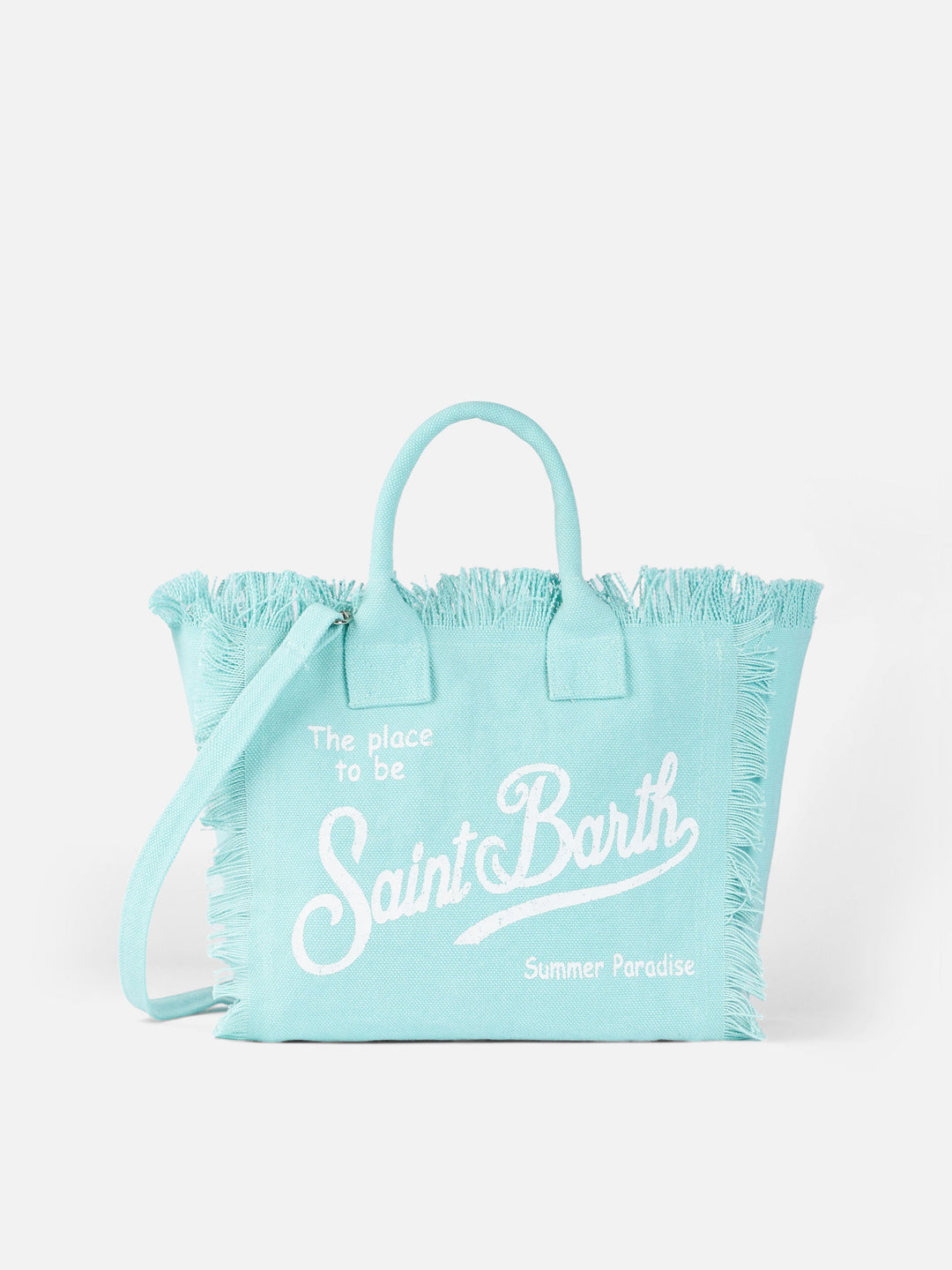 Colette Canvas Tote Bag in Aqua Green