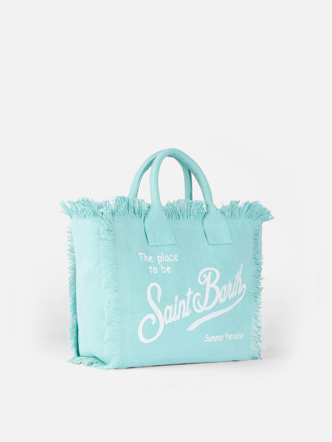 Colette Canvas Tote Bag in Aqua Green