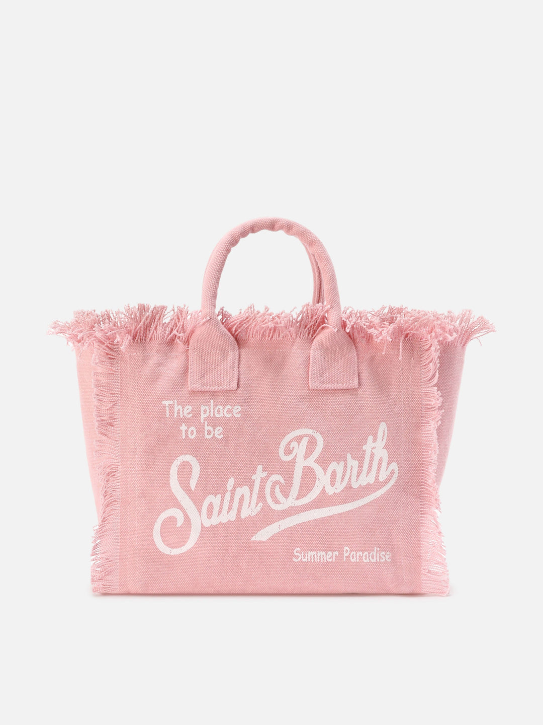 Colette Pink Canvas Fringe Bag