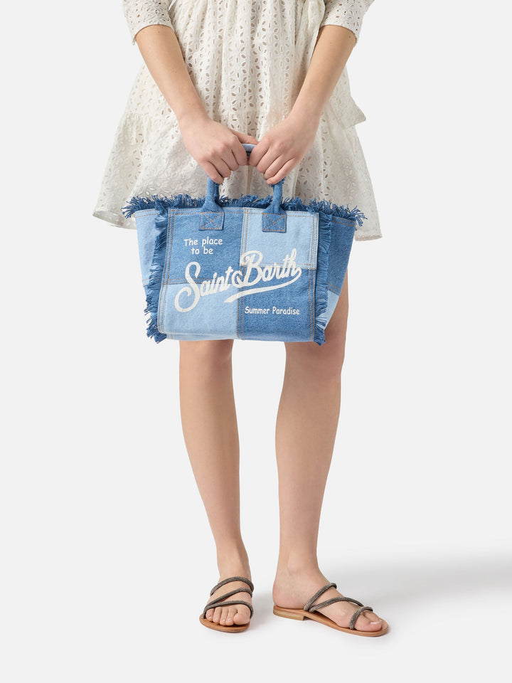 Colette Denim Patchwork Bag