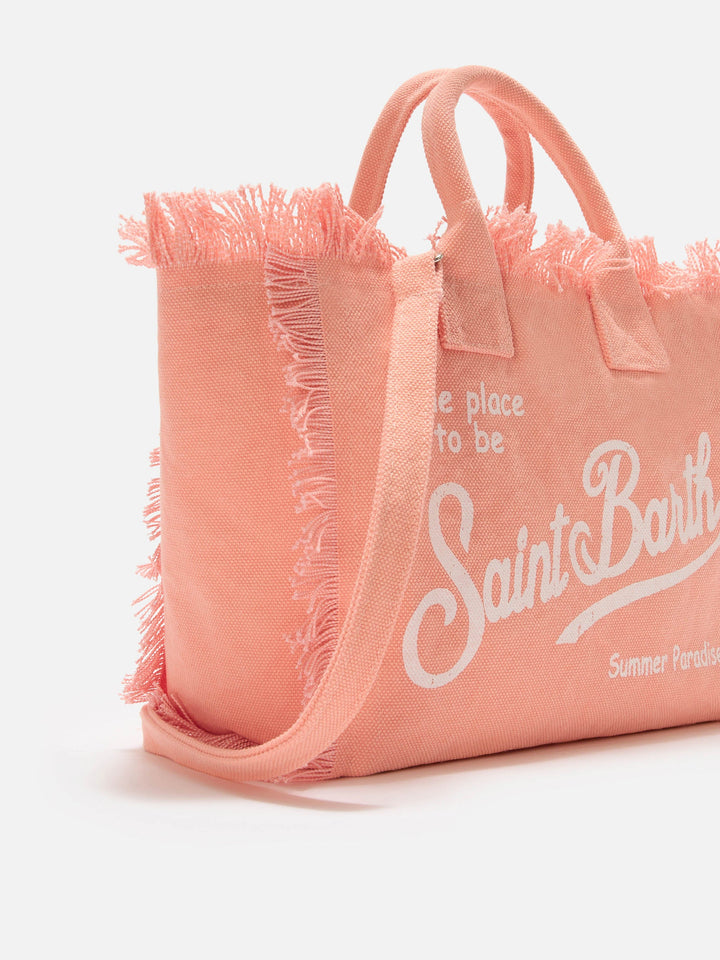Colette Orange Canvas Bag with Fringe