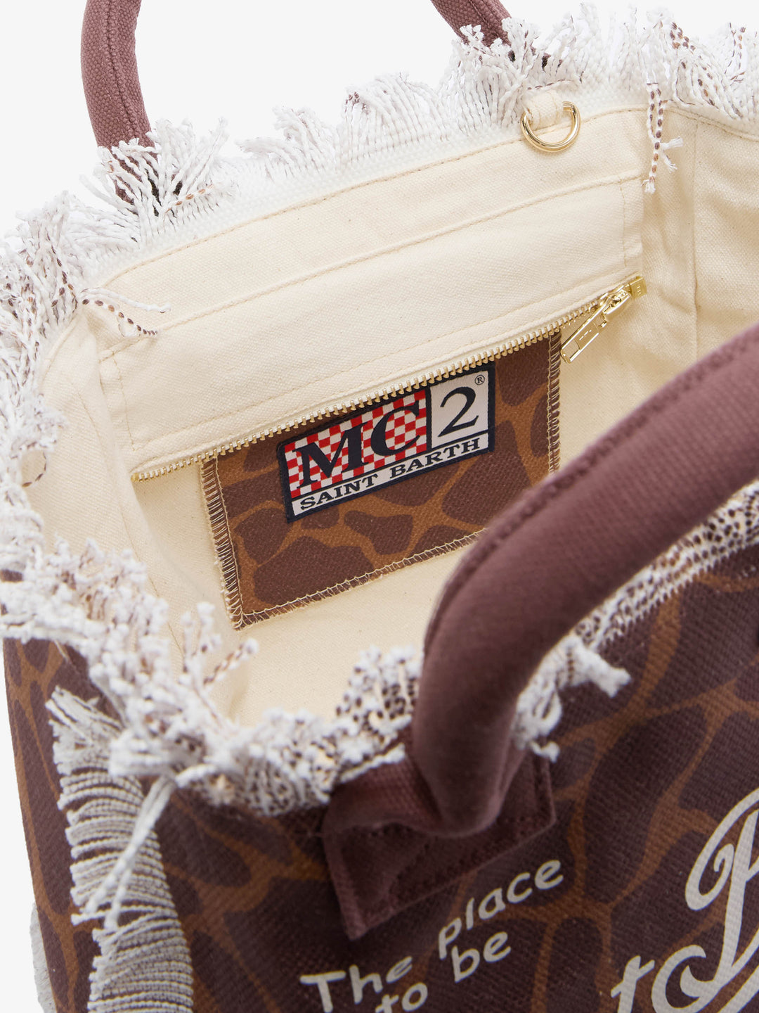 Colette Canvas Bag with Animal Print