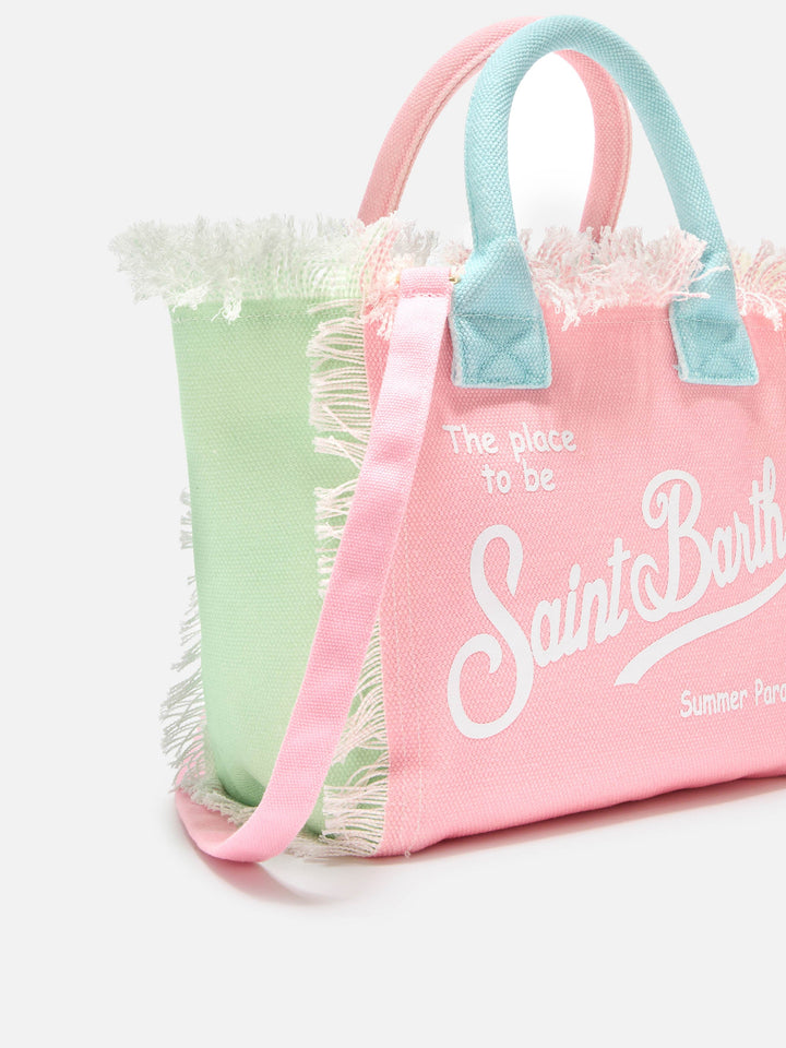 Colette Multicolor Canvas Bag with Color Block Design