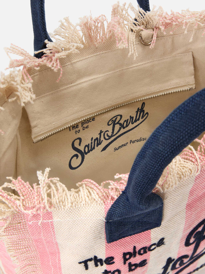 Colette Striped Pink Canvas Bag