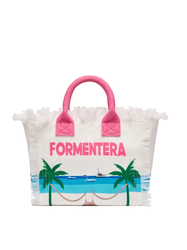 Colette Canvas Tote Bag with Formentera Postcard Print