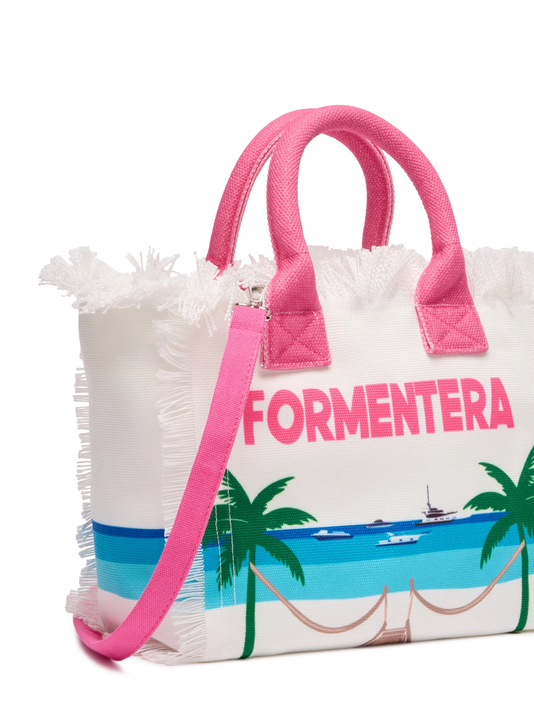 Colette Canvas Tote Bag with Formentera Postcard Print