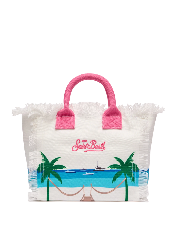 Colette Canvas Tote Bag with Formentera Postcard Print
