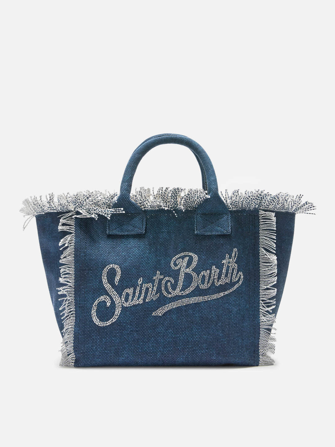 Colette Indigo Canvas Tote Bag with Rhinestone Logo