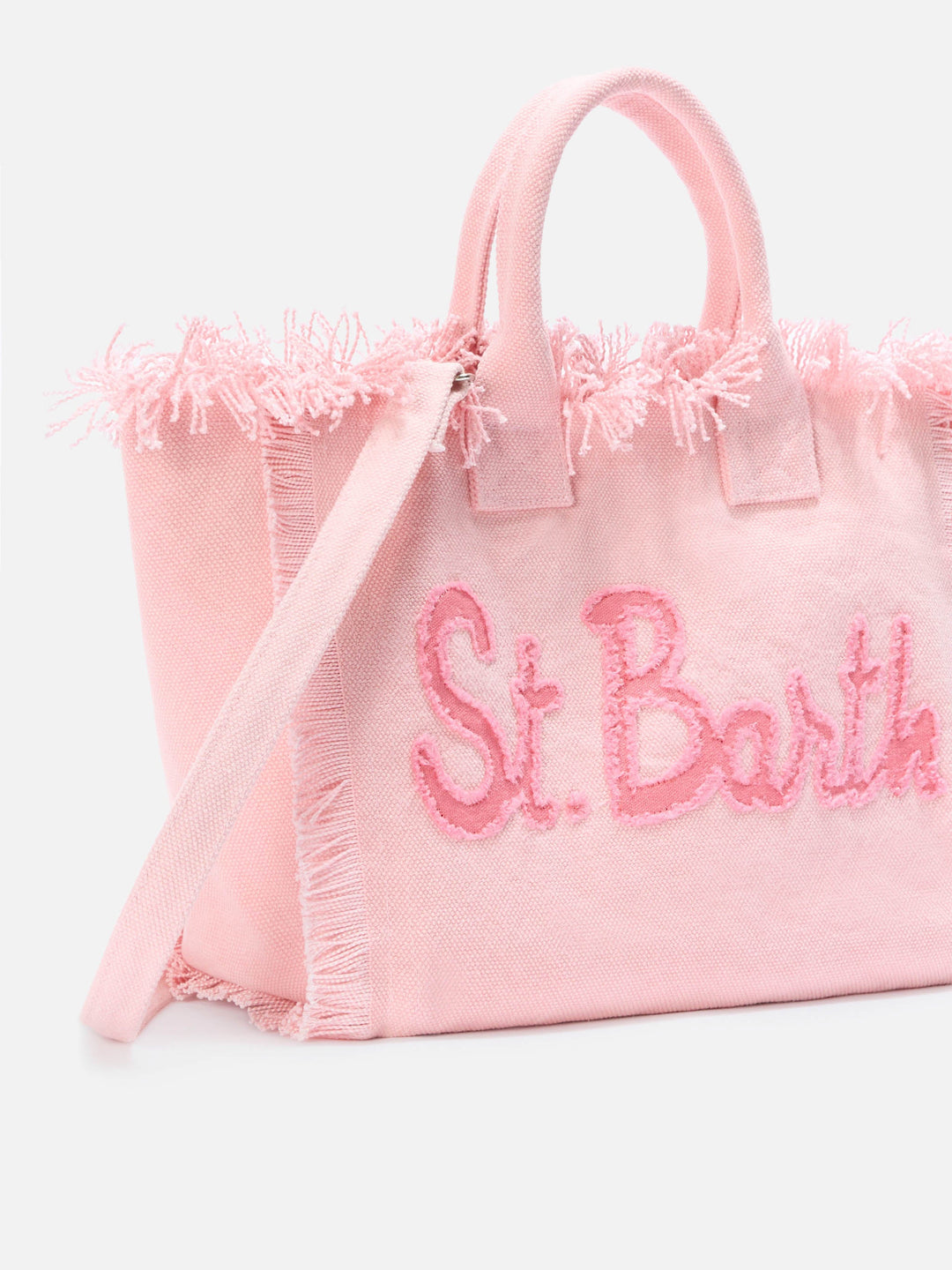 Colette Canvas Bag with Pink Fabric Logo Patch