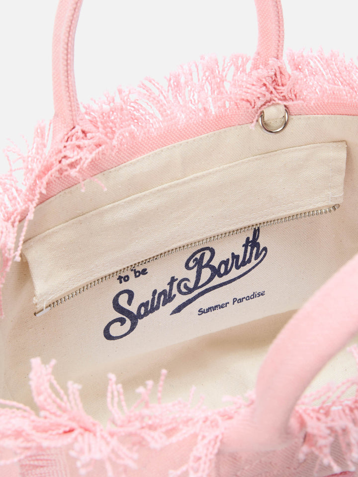 Colette Canvas Bag with Pink Fabric Logo Patch