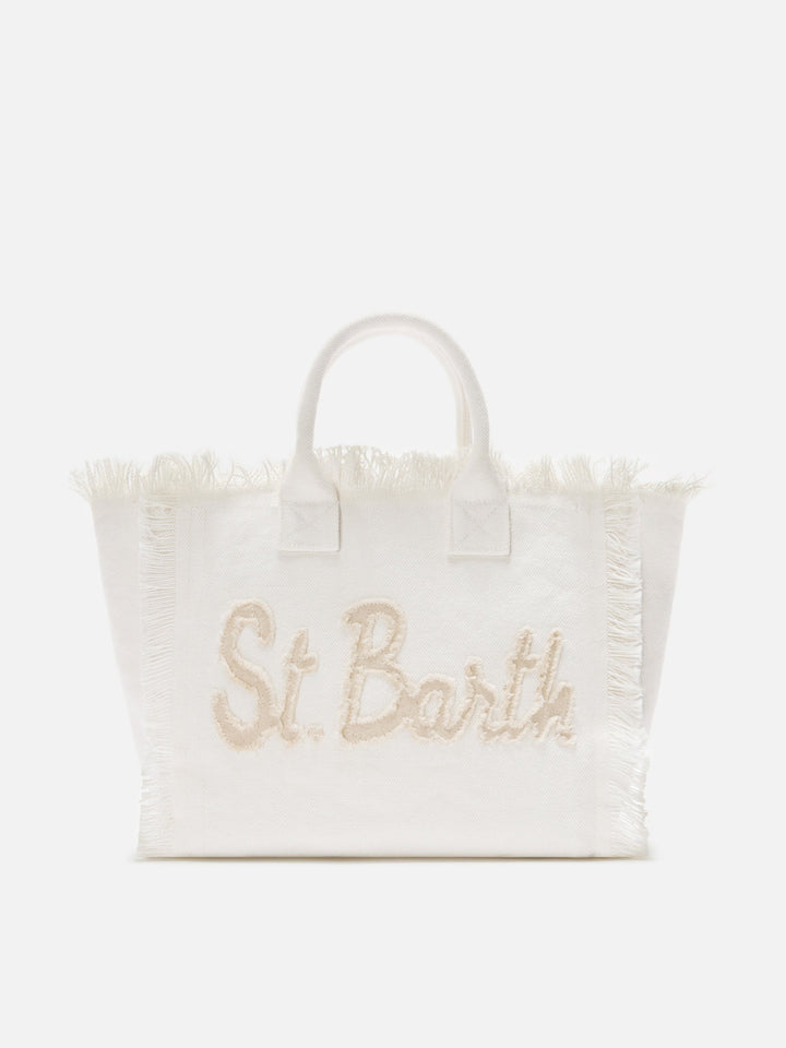 Colette Canvas Bag with White Fabric Logo Patch