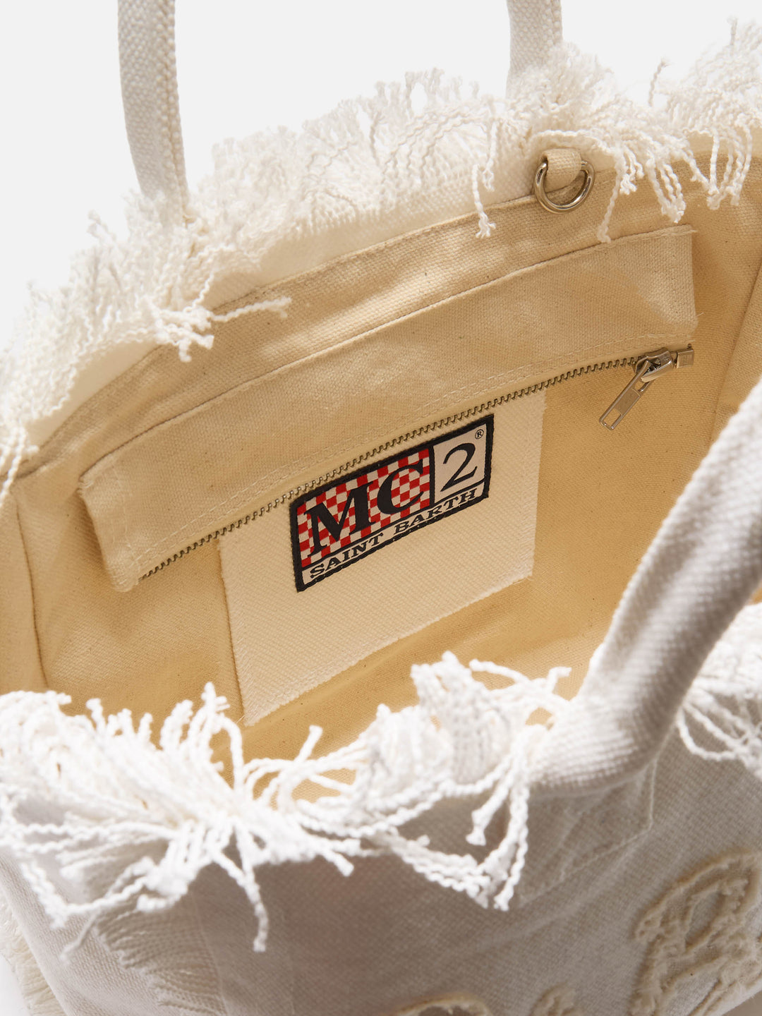Colette Canvas Bag with White Fabric Logo Patch